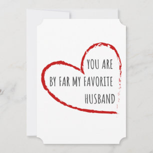 Tarjeta Festiva Eres De Lejos Mi Marido Favorito - Diseño Gracioso