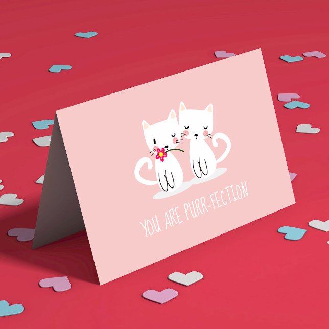 Tarjeta Festiva Eres Día de San Valentín De Gatos Con Bondad De Pu (Subido por el creador)
