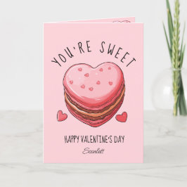 Tarjeta Festiva Eres Dulce Feliz Día de San Valentín Macarons Gall