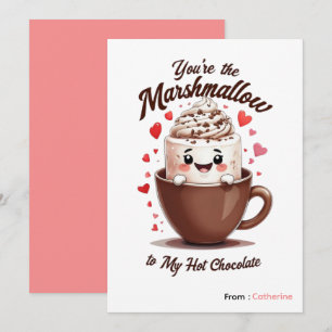 Tarjeta Festiva Eres el malvavisco a mi chocolate de San Valentín