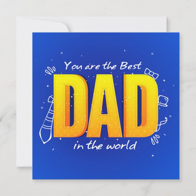 Tarjeta Festiva Eres el mejor papá (Anverso)