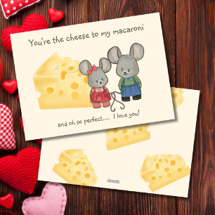 Tarjeta Festiva Eres el Queso a mi Mac - Día de San Valentín