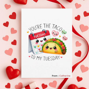 Tarjeta Festiva Eres el taco para mi martes Funny Valentine