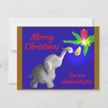 Eres elefante-astico Sweet Modern Navidades Card