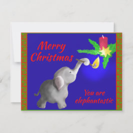 Tarjeta Festiva Eres elefante-astico Sweet Modern Navidades Card