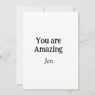 Tarjeta Festiva Eres increíble añade tu nombre texto imagen editab