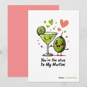 Tarjeta Festiva Eres la aceituna de mi cómico Día de San Valentín 