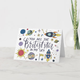 Tarjeta Festiva Eres La Estrella Más Brillante En Mi Galaxia Del E