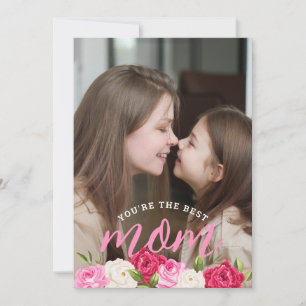 Tarjeta Festiva Eres la Mejor, Mamá Elegantes Rosas en Flor