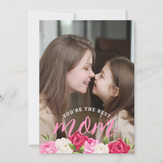 Tarjeta Festiva Eres la Mejor, Mamá Elegantes Rosas en Flor