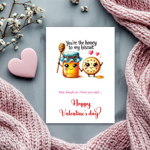 Tarjeta Festiva Eres la miel para mi galleta divertido San Valentí