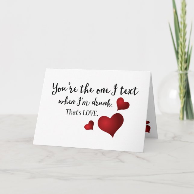 Tarjeta Festiva Eres la única cita divertida de San Valentín (Anverso)