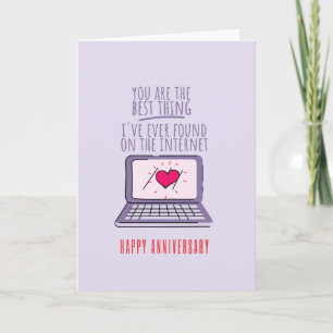 Tarjeta Festiva Eres lo mejor en el aniversario feliz de Internet