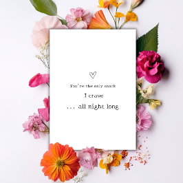 Tarjeta Festiva Eres los únicos snacks Valentines humorísticos suc