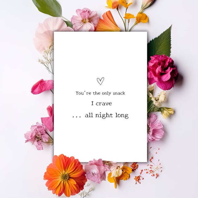 Tarjeta Festiva Eres los únicos snacks Valentines humorísticos suc (Subido por el creador)