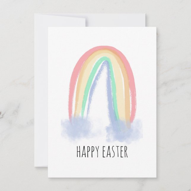 Tarjeta Festiva Eres mi arcoiris pintado con una acuarela brillant (Anverso)