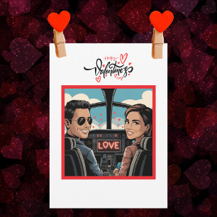 Tarjeta Festiva Eres mi co-piloto por la vida, El día de San Valen