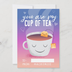 Tarjeta Festiva Eres Mi Día de San Valentín De Té Classroom