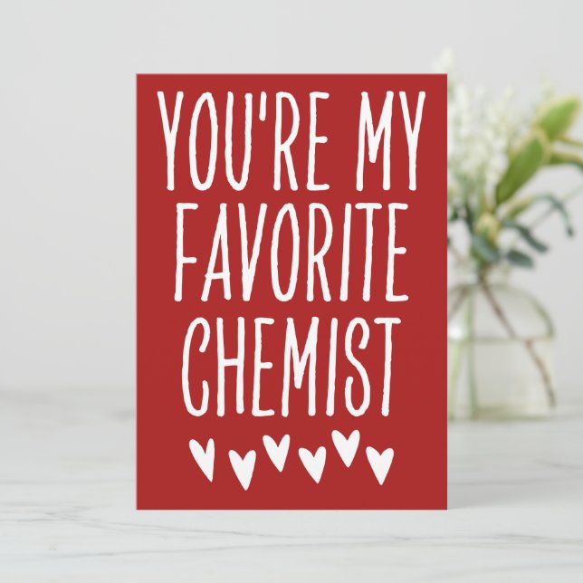 Tarjeta Festiva Eres mi El día de San Valentín gracioso químico fa (Anverso de pie)