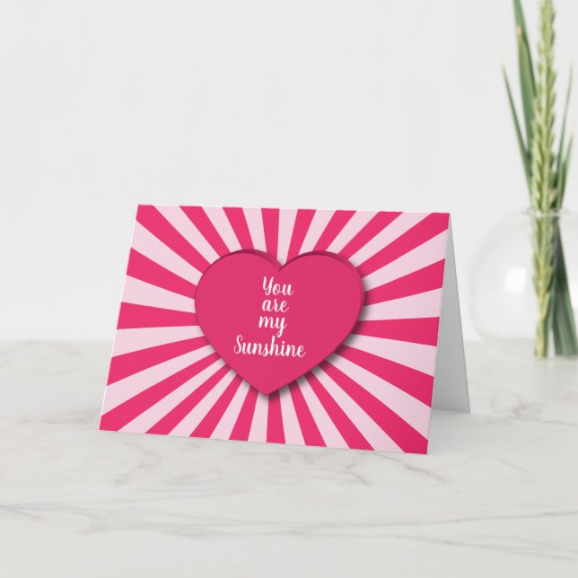 Tarjeta Festiva Eres Mi El día de San Valentín Sunshine (Anverso)