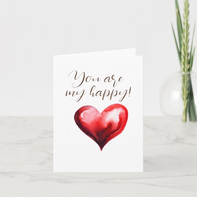 Tarjeta Festiva Eres mi feliz (Anverso)