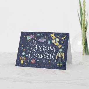 Tarjeta Festiva Eres mi galaxia espacial universal