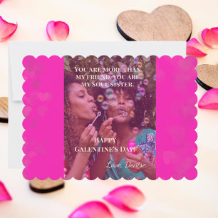 Tarjeta Festiva Eres Mi Hermana Del Alma Día De Galentine Foto Ros