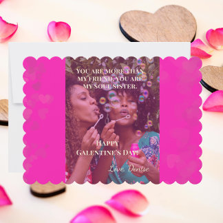 Tarjeta Festiva Eres Mi Hermana Del Alma Día De Galentine Foto Ros
