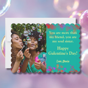 Tarjeta Festiva Eres Mi Hermana Del Alma Día De Galentine Foto Ver