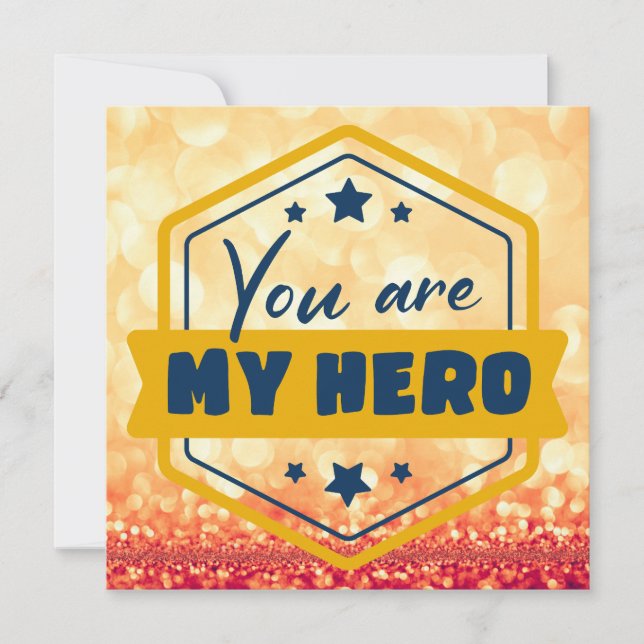 Tarjeta Festiva Eres mi héroe (Anverso)