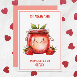 Tarjeta Festiva Eres mi Mermelada Fresas Lindas Día de San Valentí