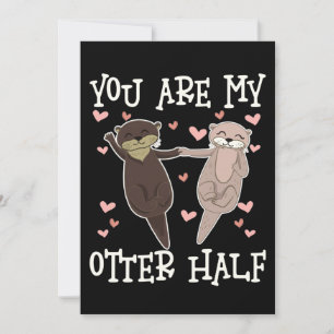 Tarjeta Festiva Eres Mi Mitad Nutria Día de San Valentín