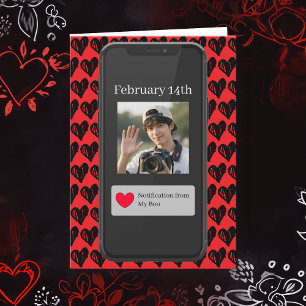 Tarjeta Festiva Eres mi Notificación Favorita Día de San Valentí