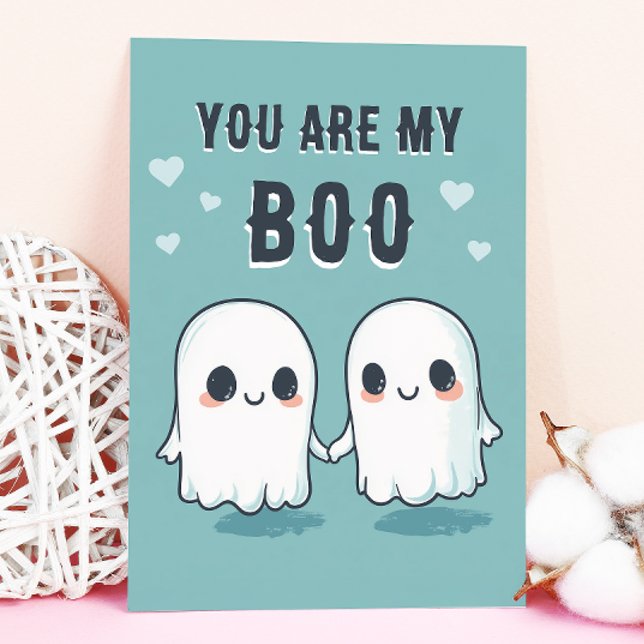Tarjeta Festiva Eres mi novio - El lindo día de San Valentín fanta (Send a little spooky sweetness this Valentine’s Day with this adorable 'You Are My Boo' card!)