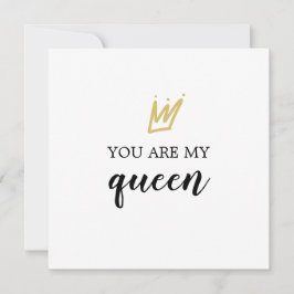 Tarjeta Festiva Eres mi reina aniversario/valentina linda corona