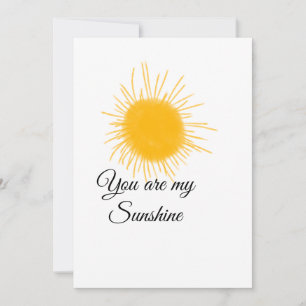 Tarjeta Festiva eres mi sol amarillo naranja rayos de sol añadir n