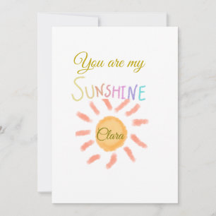 Tarjeta Festiva eres mi sol naranjas amarillos rayos solares añadi