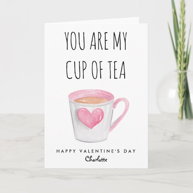Tarjeta Festiva Eres Mi Taza De Té (Anverso)