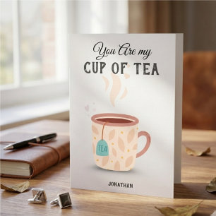 Tarjeta Festiva Eres mi taza de té Cute & Funny Valentine Pun