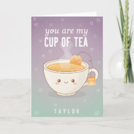 Tarjeta Festiva Eres mi taza de té divertida cita de amor