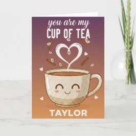 Tarjeta Festiva Eres mi taza de té divertida cita de amor