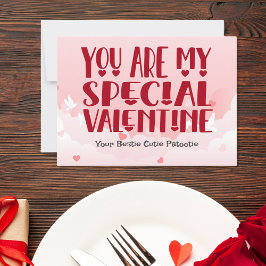 Tarjeta Festiva Eres mi valentín especial, personaliza