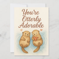 Eres Otterly Adorable – Lindas Nutrias de Acuarela