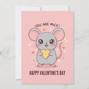 Tarjeta Festiva ¡Eres Ratones! Adorable Día de San Valentín de Rat
