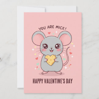 Tarjeta Festiva ¡Eres ratones! Adorable ratón día de San Valentín