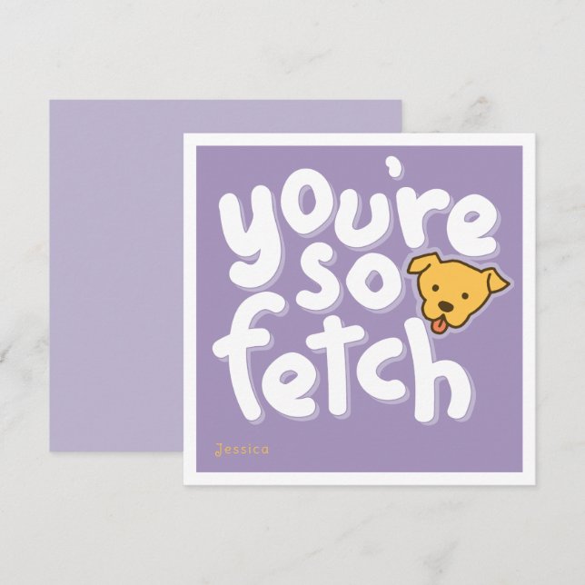 Tarjeta Festiva Eres tan Fetch Lavendar (Anverso / Reverso)