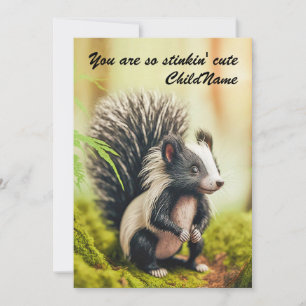 Tarjeta Festiva Eres tan lindo apestoso - imagen de zorrillo lindo