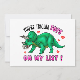 Tarjeta Festiva Eres Tricera Tops divertido dinosaurio Día de San