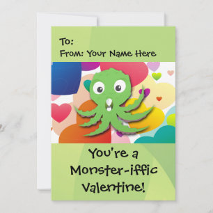 Tarjeta Festiva Eres un Monster-Iffic Valentine 5x7