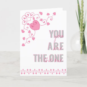 Tarjeta Festiva Eres un Valentín de corazón de tipografía